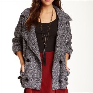 Free People Slouchy Tweed Moto Jacket XS